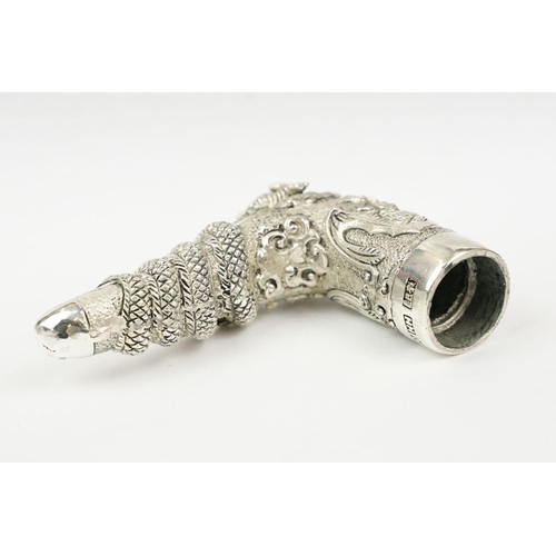 201 - Walking cane handle in the form of a dragon and snake