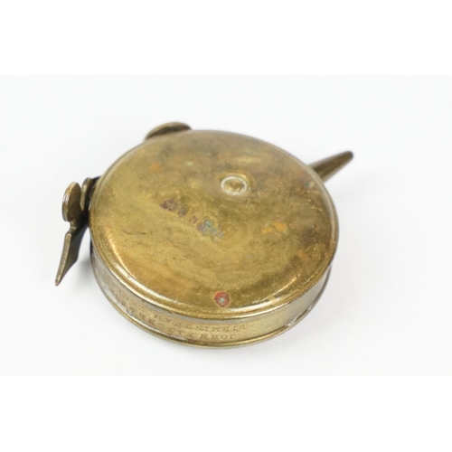 205 - Early 20th century ' Johnnie Walker ' Whiskey Enamelled Bowls Tape Measure marked ' born 1820, still... 