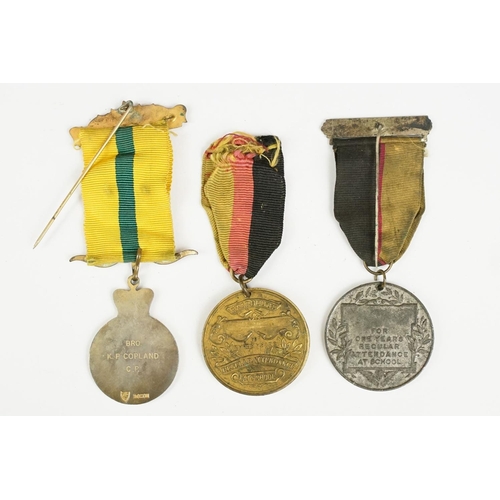 243 - A small collection of R.A.O.B. medals / jewels to include silver examples.