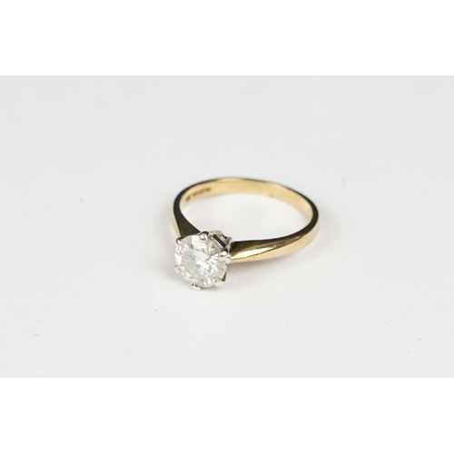 245 - 9ct gold solitaire engagement ring