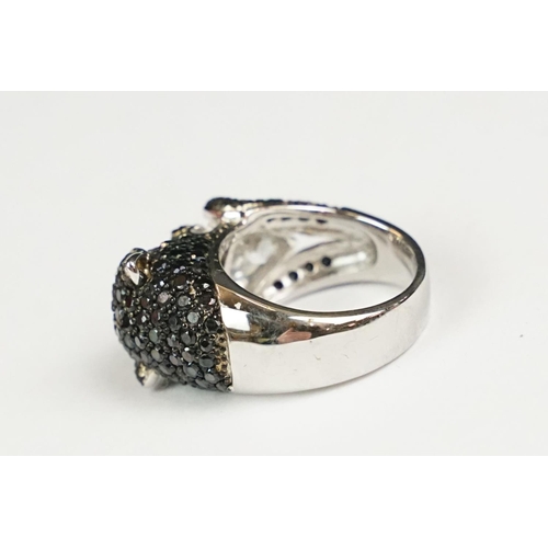 258 - Silver designer dress ring