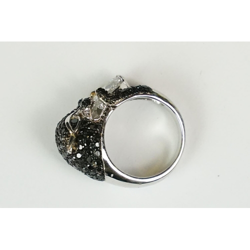 258 - Silver designer dress ring