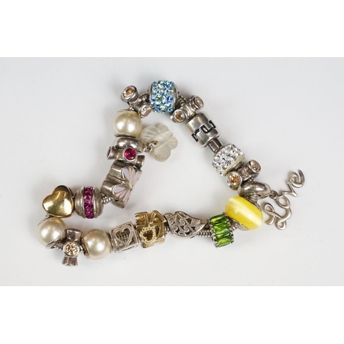 274 - Truth charm bracelet and silver charms