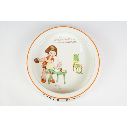 42 - Mabel Lucie Atwell baby's Plate / bowl by Shelley ' If I had a fairy .....', 21cm diameter