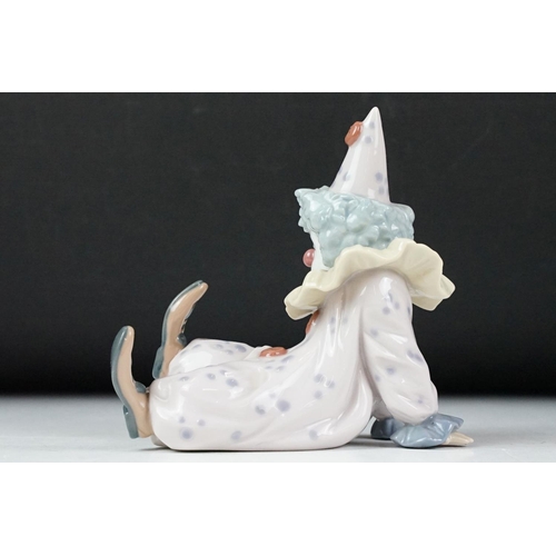 48 - Boxed Lladro ' Pequeno Pierrot Cansado / Tired Friend ' porcelain figure, no. 05812