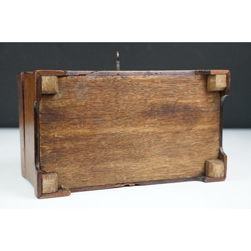 152 - George III mahogany tea caddy with a fitted interior, approx 23cm wide