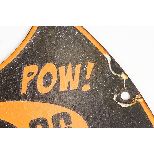 184A - Advertising - A reproduction Ideal Batman toys enamel sign in the form of a bat, approx 30cm wide