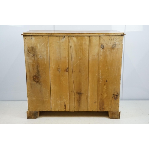 682 - Victorian painted pine chest of two short and three long drawers, 96cm high x 105cm wide x 44.5cm de... 