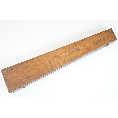 159 - Mahogany cased brass pantograph engraved 'Lennie, Edinburgh', case measures approx 77cm long