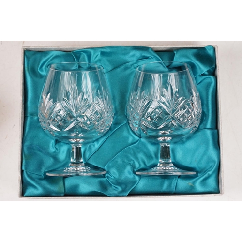 77 - Six boxed lead crystal glass sets to include three Bohemia crystal examples, Edinburgh Crystal goble... 