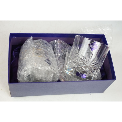 77 - Six boxed lead crystal glass sets to include three Bohemia crystal examples, Edinburgh Crystal goble... 