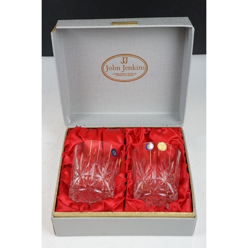 77 - Six boxed lead crystal glass sets to include three Bohemia crystal examples, Edinburgh Crystal goble... 