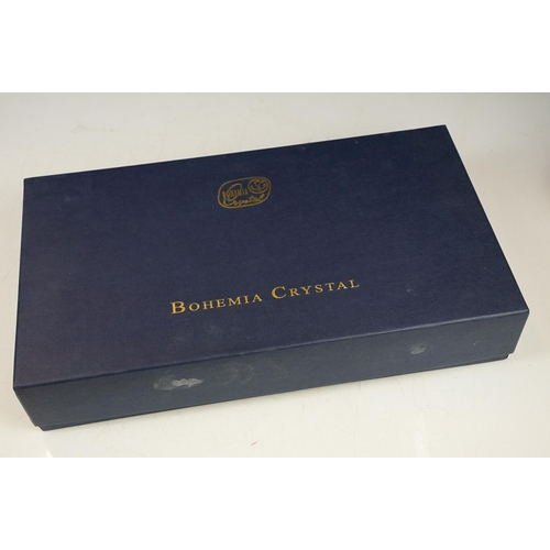 77 - Six boxed lead crystal glass sets to include three Bohemia crystal examples, Edinburgh Crystal goble... 