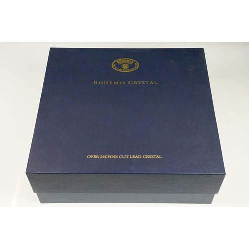 77 - Six boxed lead crystal glass sets to include three Bohemia crystal examples, Edinburgh Crystal goble... 