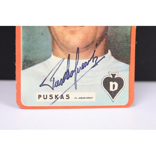 214 - A signed playing card by Ferenc Puskas.