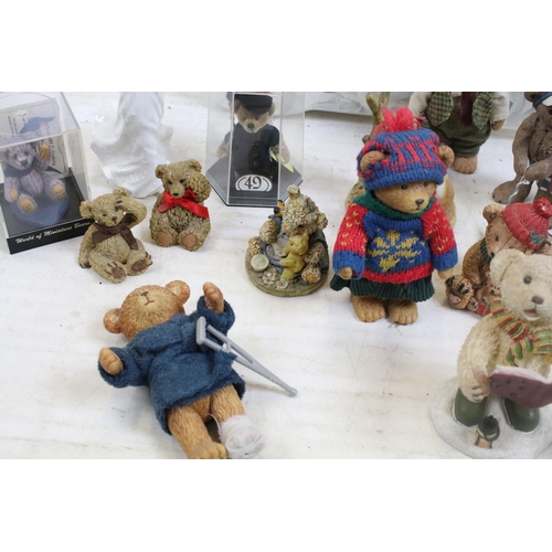 453 - Collection of miniature teddy bears & teddy bear ornaments (featuring Gilde Handwerk, Bauer & Russ),... 