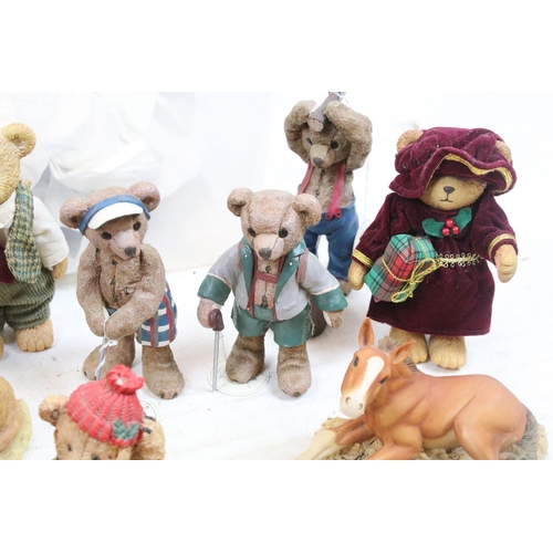 453 - Collection of miniature teddy bears & teddy bear ornaments (featuring Gilde Handwerk, Bauer & Russ),... 