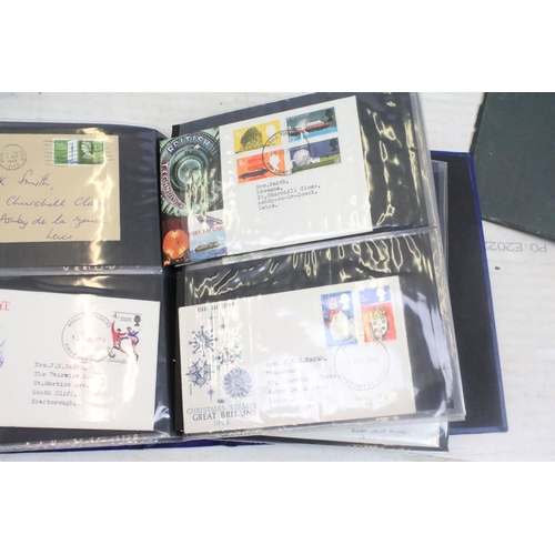 485 - Collection of British First Day covers, spanning four albums, to include@ Her Majesty Queen Elizabet... 