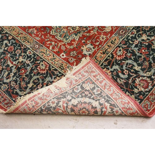 764 - Large red and blue ground carpet, 345 x 252cm