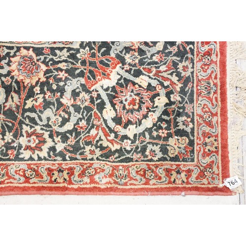 764 - Large red and blue ground carpet, 345 x 252cm