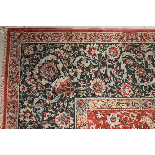 764 - Large red and blue ground carpet, 345 x 252cm