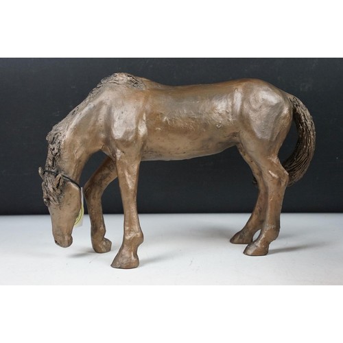 86 - Group of four Frith Sculpture bronzed resin horses & foal, the lot to include Scout, Freckles, Jingo... 