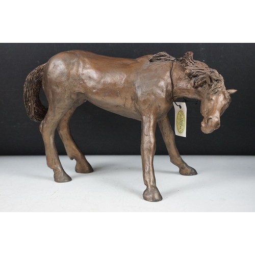 86 - Group of four Frith Sculpture bronzed resin horses & foal, the lot to include Scout, Freckles, Jingo... 