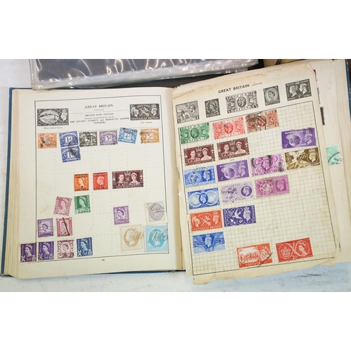 467 - Collection of British, Commonwealth & world stamps contained within albums and loose