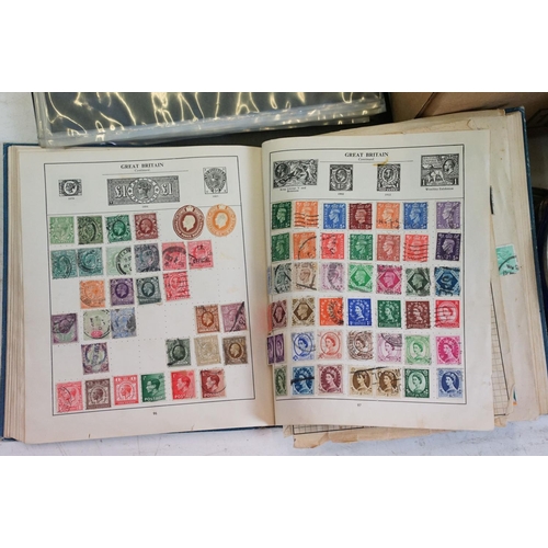 467 - Collection of British, Commonwealth & world stamps contained within albums and loose