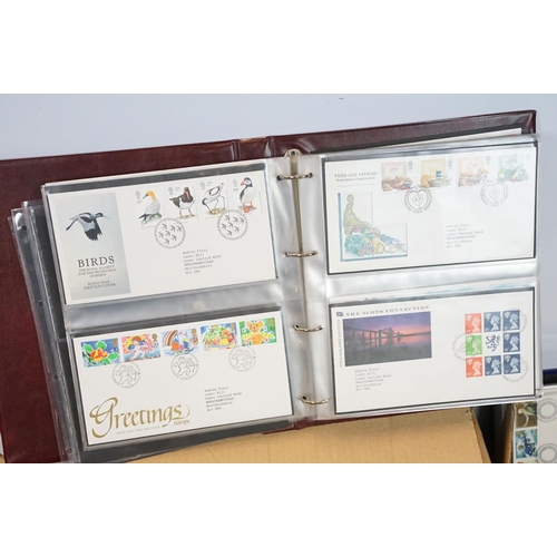 468 - Large collection of first day covers housed within seven albums, to include 4 x Royal Mail albums an... 