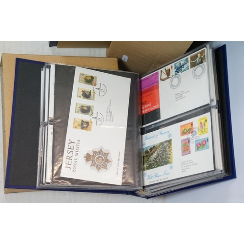 468 - Large collection of first day covers housed within seven albums, to include 4 x Royal Mail albums an... 