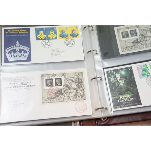 468 - Large collection of first day covers housed within seven albums, to include 4 x Royal Mail albums an... 