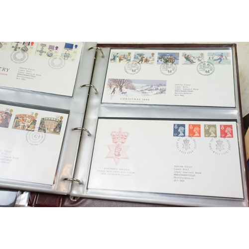 468 - Large collection of first day covers housed within seven albums, to include 4 x Royal Mail albums an... 