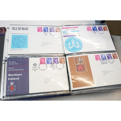 468 - Large collection of first day covers housed within seven albums, to include 4 x Royal Mail albums an... 