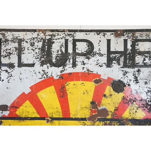 520 - Shell Fill Up Here Spirit & Oils enamel sign, 121 x 122cm