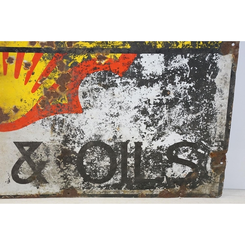 520 - Shell Fill Up Here Spirit & Oils enamel sign, 121 x 122cm