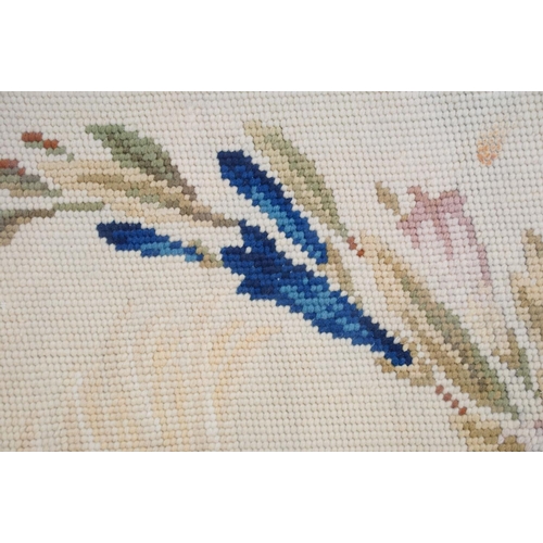 560 - Woolwork picture of a cockatoo, 75 x 67cm, gilt framed