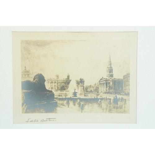 579 - Leslie Austin, Trafalgar Square, a facsimile of the original drawing, signed in pencil lower left, 1... 