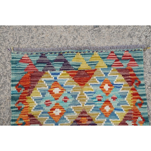 775 - Chobi Kilim rug, approx 92cm x 56cm