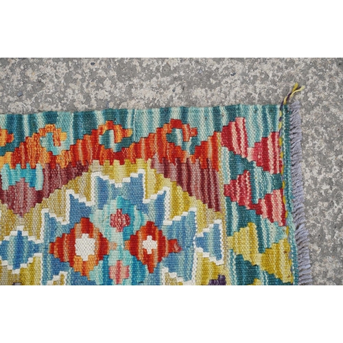 775 - Chobi Kilim rug, approx 92cm x 56cm