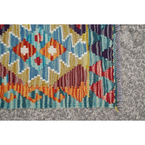 775 - Chobi Kilim rug, approx 92cm x 56cm