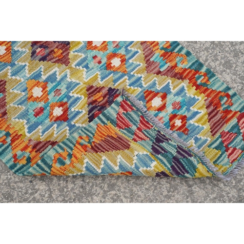 775 - Chobi Kilim rug, approx 92cm x 56cm