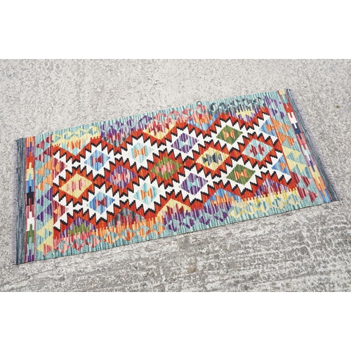 777 - Chobi Kilim runner rug, approx 145cm x 66cm