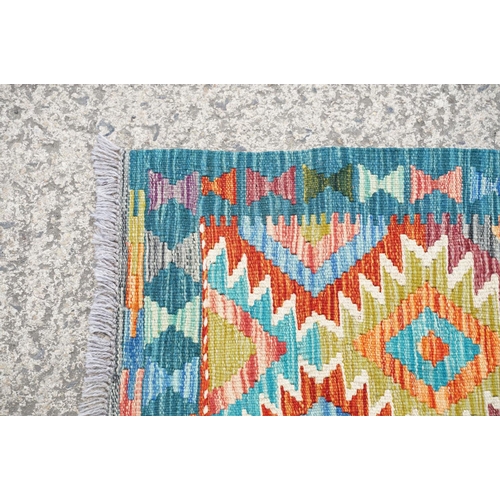 778 - Chobi Kilim runner rug, approx 198cm x 68cm