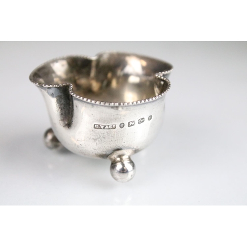 362 - Group of silver hallmarked items to include a cut glass silver lidded pot (hallmarked Birmingham 191... 