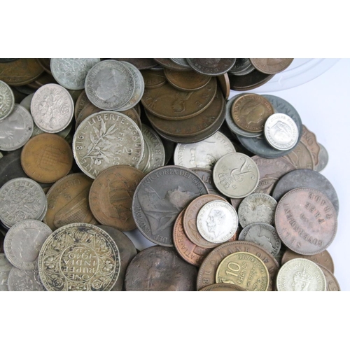 96 - A collection of mainly British pre decimal coins to include a selection of pre 1947 and pre 1920 sil... 