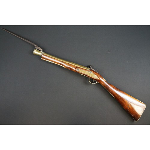 341 - A FLINTLOCK COACHING BLUNDERBUSS by Mewis & Co, with 14 1/2