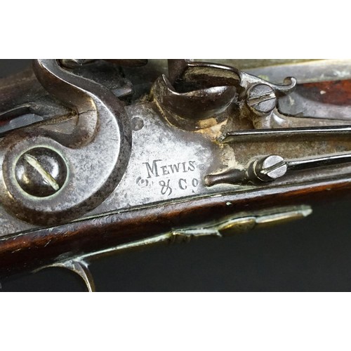 341 - A FLINTLOCK COACHING BLUNDERBUSS by Mewis & Co, with 14 1/2