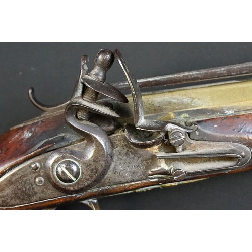 341 - A FLINTLOCK COACHING BLUNDERBUSS by Mewis & Co, with 14 1/2