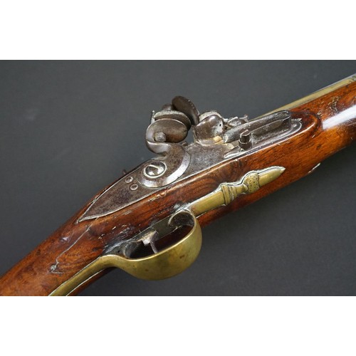 341 - A FLINTLOCK COACHING BLUNDERBUSS by Mewis & Co, with 14 1/2